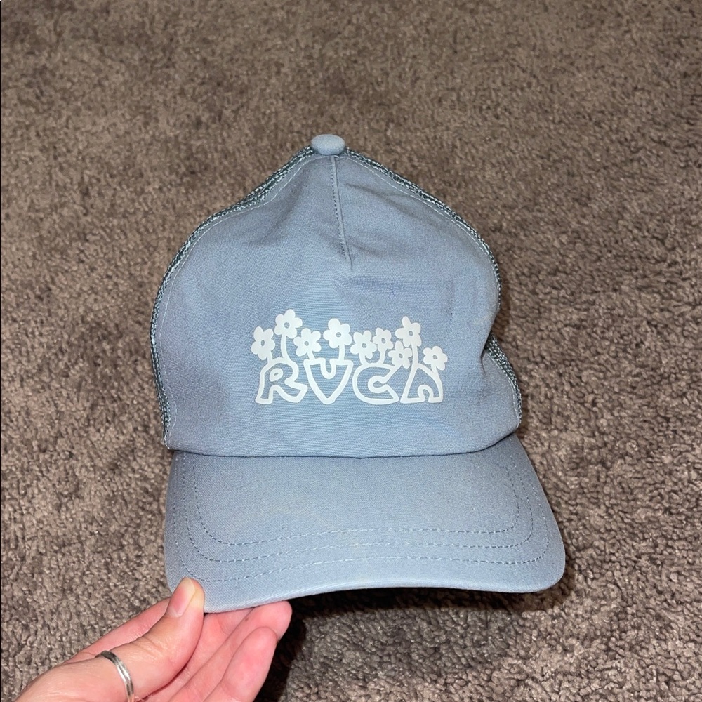 RVCA Floral Graphic Cap in Light Blue